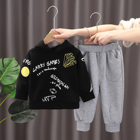 Boys spring and autumn vests suit two-piece set